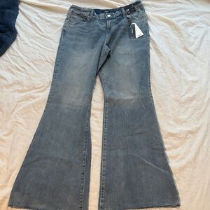 Express Women's Flexx Jeans 70s Flare Midrise